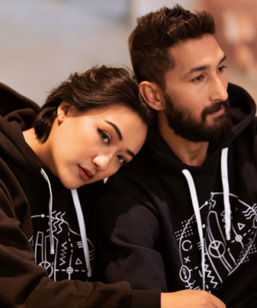 Hills & Clouds Graphic Series Chill Vibes Hoodie (Black) (Unisex)