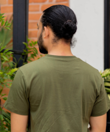 Hills & Clouds Echo Series T-Shirt (True Nepal) (Green) For Men