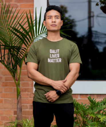 Hills & Clouds Echo Series T-Shirt (Dalit Lives Matter) (Green) For Men
