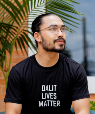 Hills & Clouds Echo Series T-Shirt (Dalit Lives Matter) (Black) For Men