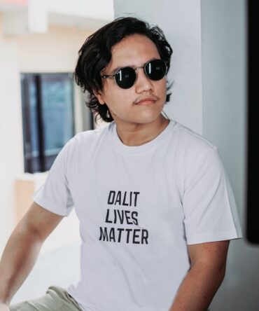 Hills & Clouds Echo Series T-Shirt (Dalit Lives Matter) (White) For Men