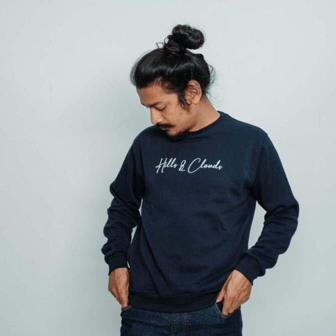 Hills & Clouds Signature Sweatshirts (Unisex)(Navy Blue)