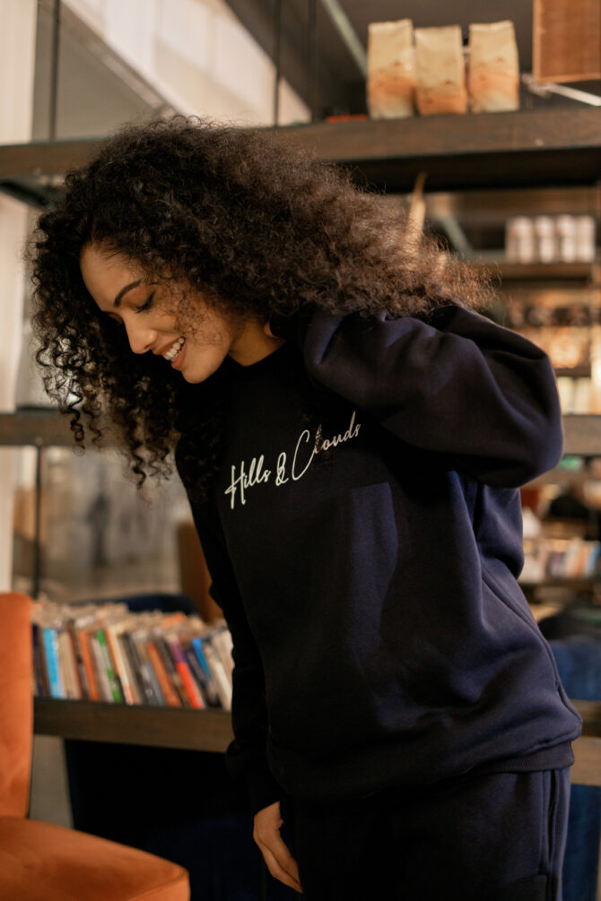 Hills & Clouds Signature Sweatshirts (Unisex)(Navy Blue)