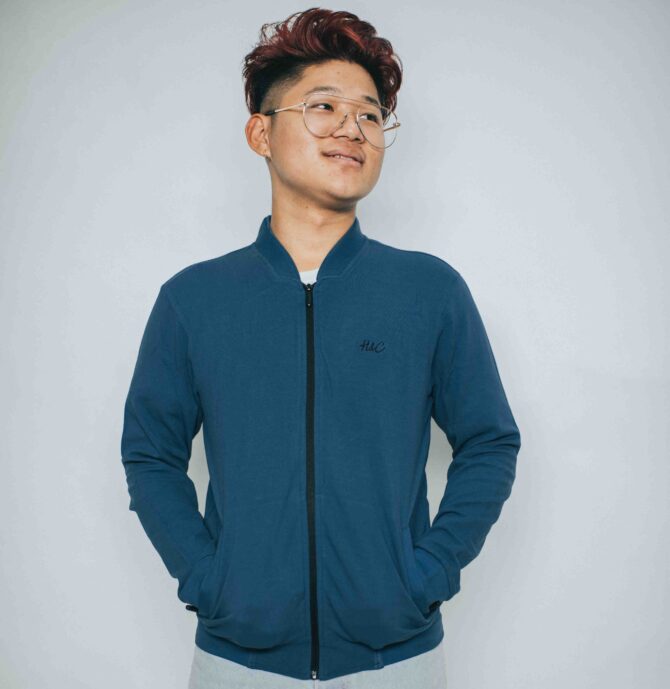 Hills And Clouds Unisex Jumper Jacket (Navy blue)