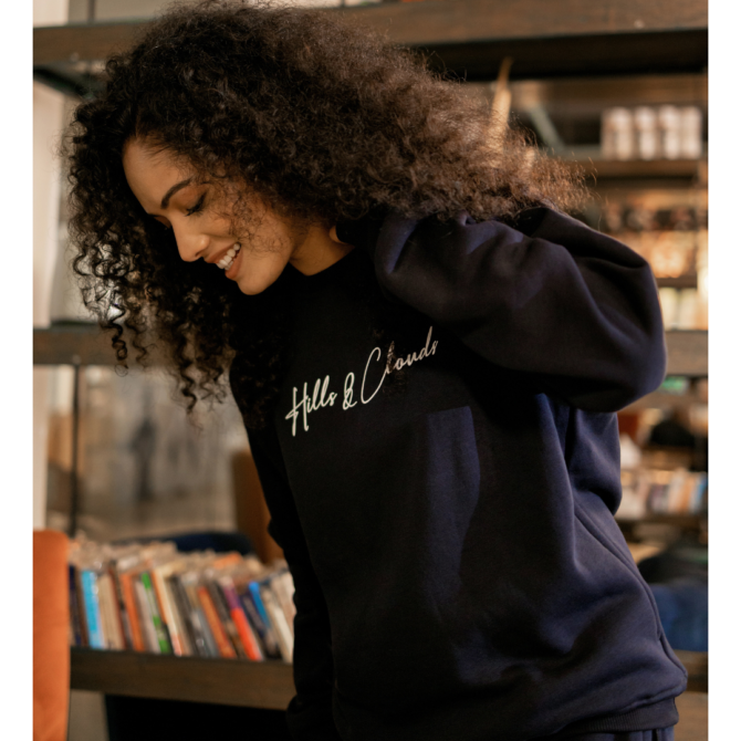 Hills & Clouds Signature Sweatshirts (Unisex)(Navy Blue)